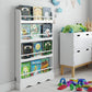 Kids Bookshelf, Free-Standing 4-Tier Book Shelf Organizer for Toys and Books, Toy Storage