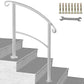 Iron Handrail Stair Railing fit 1 or 3 Step Handrail Outdoor Hand Rail White