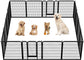 16 Panel 40 inch Dog playpen Heavy Duty Portable Metal Pets Playpen Foldable Dog Exercise Pen Barrier Kennel Puppy Fence w/ 2 Pcs Door