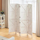 Room Divider,4 Panel Tall Folding Privacy Screens，Wood Freestanding Partition Wall Dividers, Rustic Barnwood for Room Separation, Temporary Wall,White