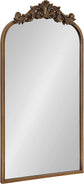 19" x 30.75" Traditional Arch Mirror, Baroque Inspired Wall Decor, Gold