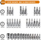 46 Pieces 1/4 inch Drive Socket Ratchet Wrench Set with Bit Socket Set Metric