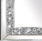 2 Pcs Wall Mirrors Crush Diamond Mirrors Decor, Silver Decor12"x12" NEW