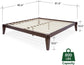 14” King Bed Frame - Wood Platform Bed - Wood Slat Support - No Box Spring Needed - Easy Assembly - Minimalist & Modern Style, Walnut