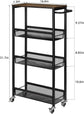 SALE! Slim Cart 4 Tier Rolling Kitchen Shelving Unit on Wheels Mobile Narrow Cart