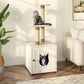 New Cat Tree with Litter Box Enclosure White Cat Litter Box Furniture