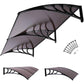 Polycarbonate Window Door Awning Canopy Brown with Black Bracket