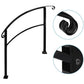 Iron Handrail for 5 Steps Stair Railing Hand Rail Kit Fit Black Outdoor Deck