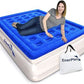 13" Queen Air Mattress for Camping Home & Travel Double Height Inflatable Bed w/ Built-in Dual Pump