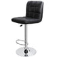 Set of 4 Bar Stools Black Adjustable Height Dining Swivel Pub Counter Chair