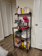 3 Tier Kitchen Storage, Bakers Rack, Coffee Bar, w/ 6 S-Hooks