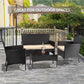 New! Patio Furniture Set 4 Pieces Outdoor Rattan Chair Wicker