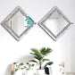 2 Pcs Wall Mirrors Crush Diamond Mirrors Decor, Silver Decor12"x12" NEW