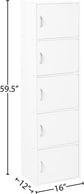 NEW! 5-Tier Bookcases Shelf Organizer, White