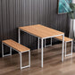 3 Pcs Home Dining Table, Kitchen Table Set w/ 2 Benches Chair