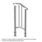 Handrail for Outdoor Steps, Black Iron Matte 1/2/3 Steps Handrails Stair Rail with Installation Kit (1 or 2 Steps)