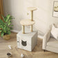 New Cat Tree with Litter Box Enclosure White Cat Litter Box Furniture