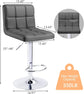 Set of 4 Bar Stools Black Adjustable Height Dining Swivel Pub Counter Chair