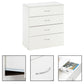 Bedroom Storage Dresser 4 Drawers with Cabinet Wood Furniture Bedroom Chest