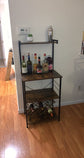 3 Tier Kitchen Storage, Bakers Rack, Coffee Bar, w/ 6 S-Hooks