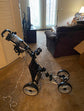 CaddyTek SuperLite 4 Wheel Golf Push Cart, Caddytek Panther - Silver