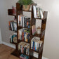 Bookshelf Tree-Shaped with 13 Storages Rustic Bookcase Brown