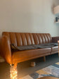 NEW Futon, Convertible Sofa & Couch, Camel Faux Leather Sofas