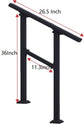 2 Steps Handrails for Outdoor Black Hand Rails Transitional