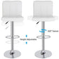 NEW! Set of 4 Leather Adjustable Swivel Bar Stools Dining chairs, Modern Barstools, White