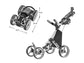 CaddyTek SuperLite 4 Wheel Golf Push Cart, Caddytek Panther - Silver