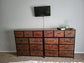 9 Drawers Fabric Dresser for Bedroom, Storage Tower, Rustic Brown Wood Top