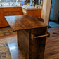 Kitchen Island Table on Wheels with Drop Leaf, Storage Cabinet and Drawer