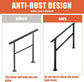 2 Steps Handrails for Outdoor Black Hand Rails Transitional