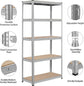 5-Tier Utility Shelves, Metal Storage Shelves Garage Adjustable Unit 35.5 x 16 x 71 Inch