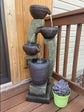 40” H Modern Outdoor Fountain - 4 Crocks Outdoor Garden Fountains with Contemporary