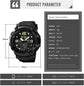 Mens Digital Sports Watch Dual Time Display LED Wrist Watch