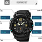 Mens Digital Sports Watch Dual Time Display LED Wrist Watch