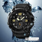 Mens Digital Sports Watch Dual Time Display LED Wrist Watch