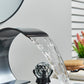 Widespread Waterfall Bathroom Sink Faucet 2 Handle 3Hole Basin Mixer Tap