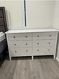 New 6 Drawer Double White Dresser for Bedroom, Modern Wood Dresser Storage Cabinet