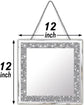 New 2 Piece Wall Mirrors Crush Diamond Mirrors Decor, Silver Decor12"x12"