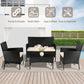 New! Patio Furniture Set 4 Pieces Outdoor Rattan Chair Wicker