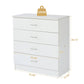 Bedroom Storage Dresser 4 Drawers with Cabinet Wood Furniture Bedroom Chest