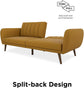 NEW Futon, Convertible Sofa & Couch Upholstery and Wooden Legs, Mustard Linen