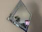 New 2 Piece Wall Mirrors Crush Diamond Mirrors Decor, Silver Decor12"x12"