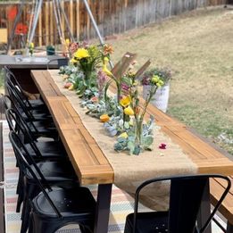 New Spanish Bay Teak Finish Acacia Wood Dining Table