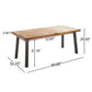 New Spanish Bay Teak Finish Acacia Wood Dining Table