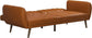 NEW Futon, Convertible Sofa & Couch, Camel Faux Leather Sofas