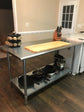 New Stainless Steel Work Table 72 x 24 Inches, NSF Commercial Kitchen Prep Table with Under Shelf