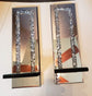 New! Candle Holder Set of 2, Rectangle Silver Mirrored Candle Sconces